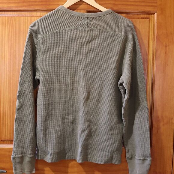 Polo by Ralph Lauren Faded Forestry Graphic Classic Green Crewneck Thermal Shirt - Picture 7 of 10